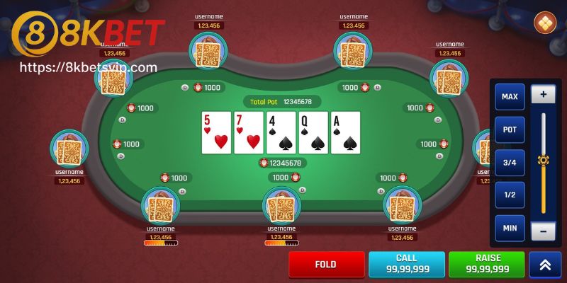 Cách chơi bài tố theo 5 vòng cược cơ bản