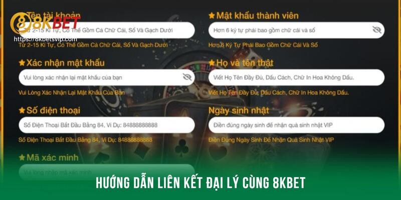 Hướng dẫn liên kết đại lý cùng 8kbet